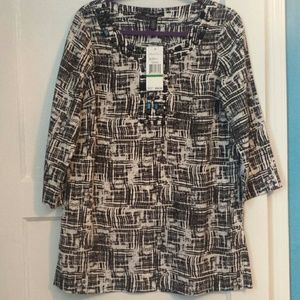 Kenneth Cole Black Combo Tunic